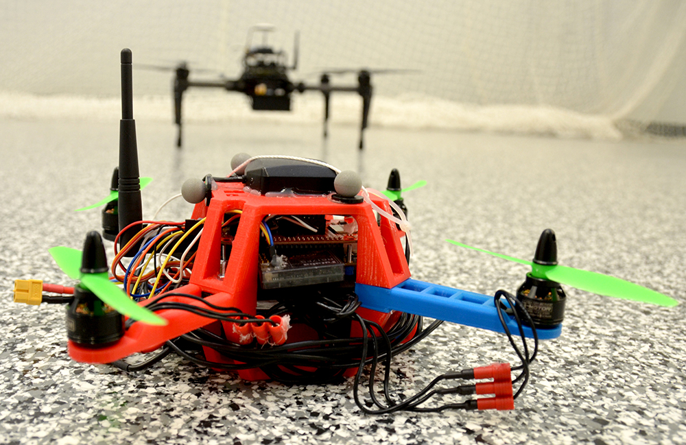A drone built by the Unmanned Aerial Systems research group